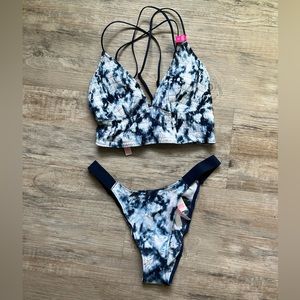 Victoria’s Secret PINK blue tiedye set